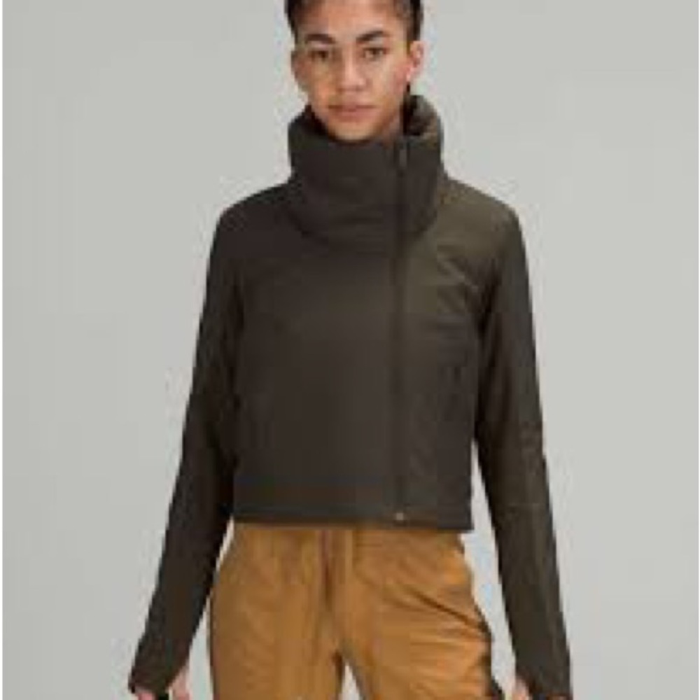 Lululemon city sleek winter jacket in olive